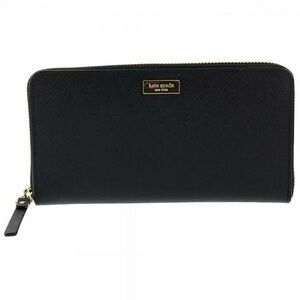 Kate Spade New York  Leather Zip Around Wallet (Black)